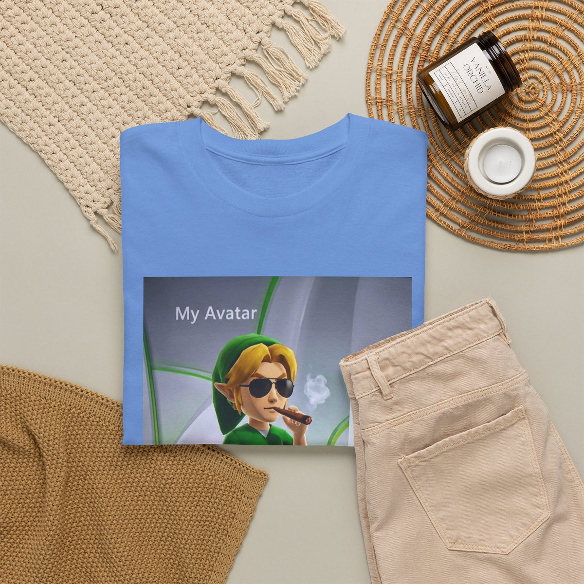 Stoner Link Xbox Avatar Puffing Blunt Tee
