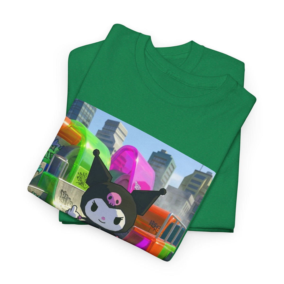 Skater Kuromi Giving The Finger Tee