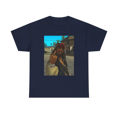Gangster Jack Sparrow Flipping The Bird Tee