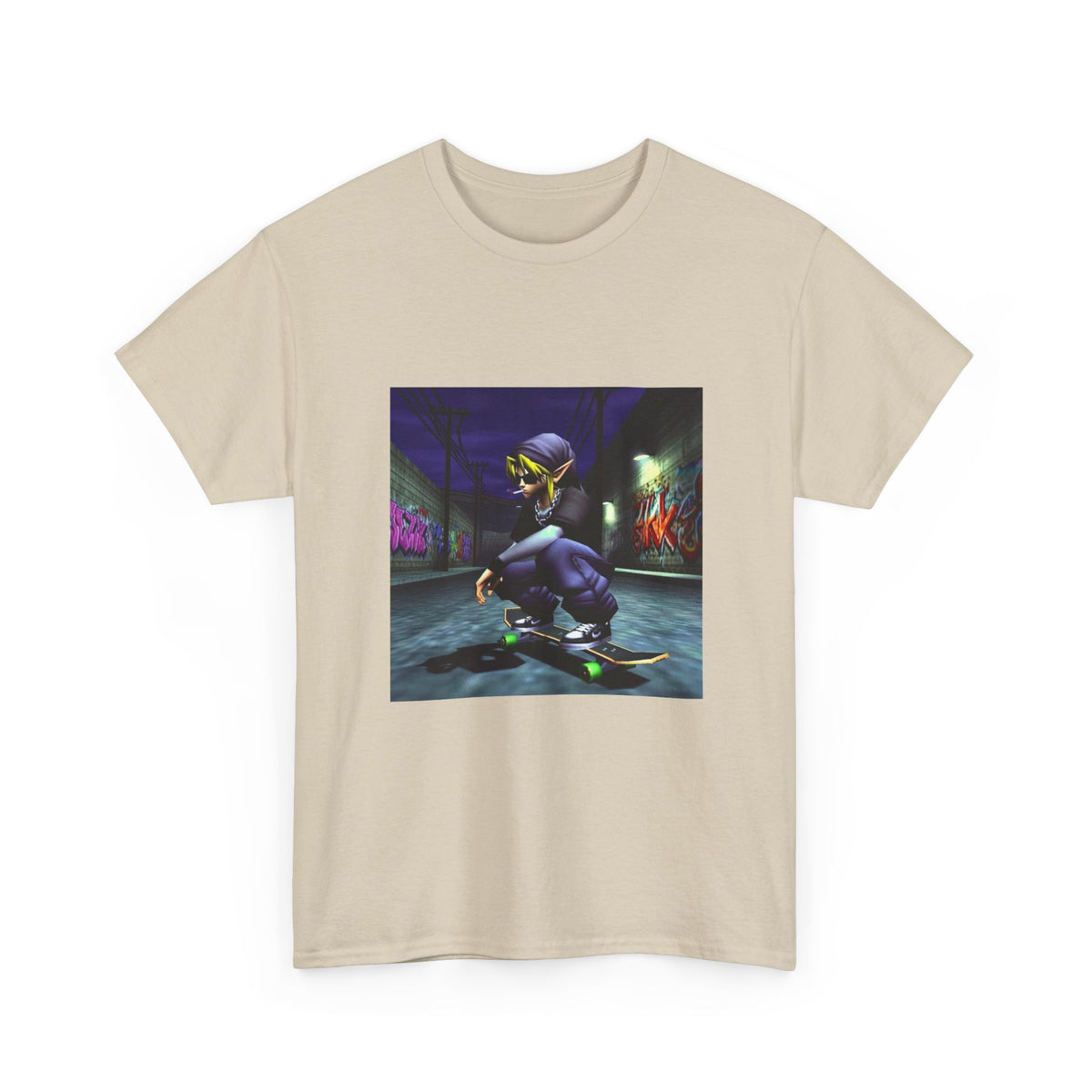 Edgy Link Skater Smoking Alley Tee
