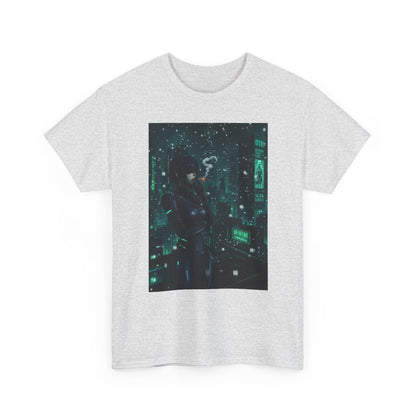 Cyberpunk Smoker In Neo-Tokyo Tee