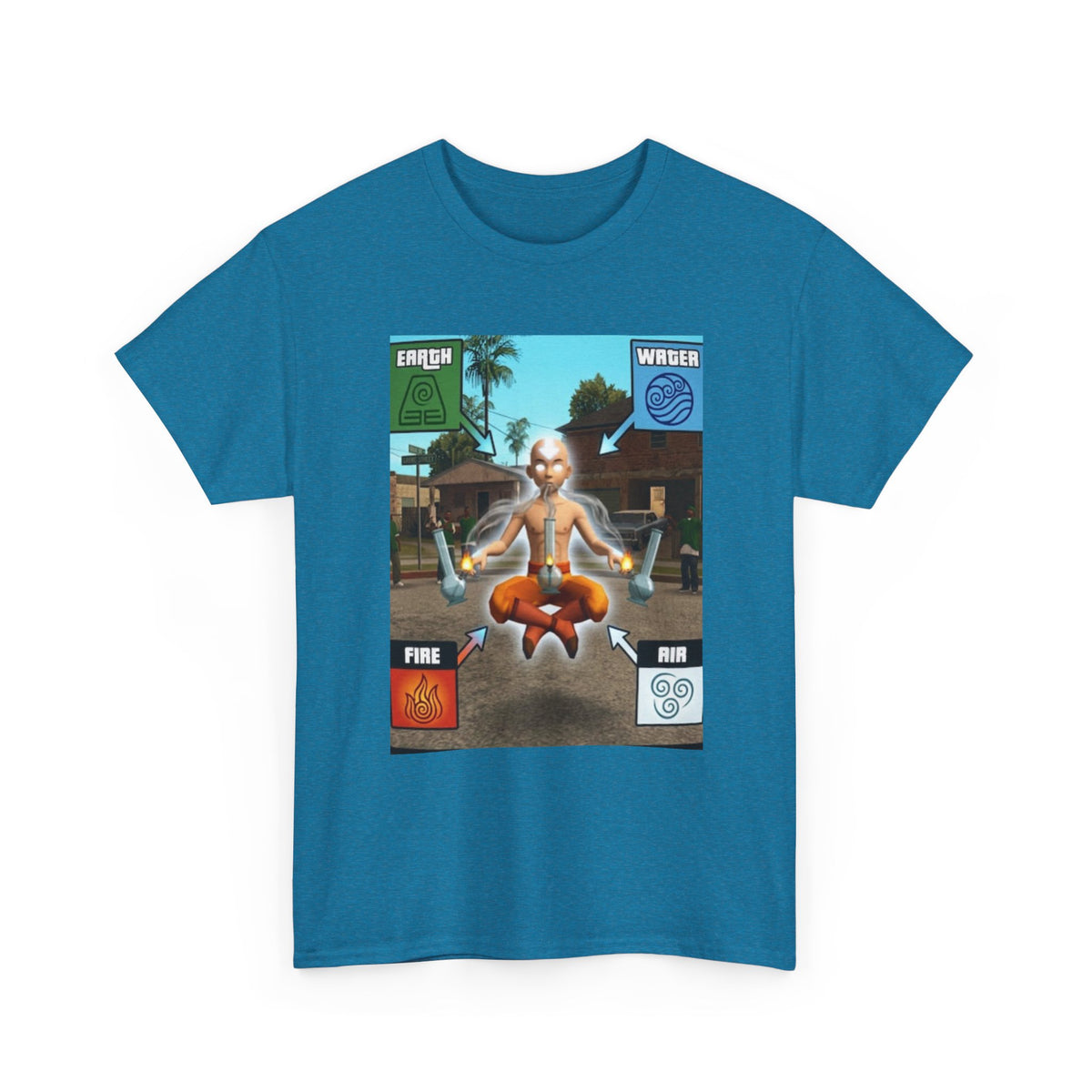 Avatar Aang Element Bending With Bongs Tee