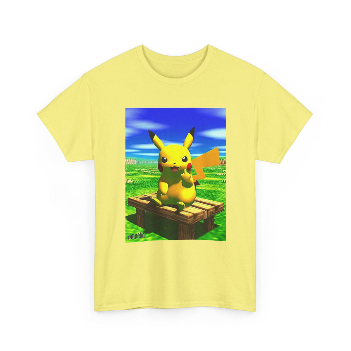 Pikachu Giving The Finger On A Bench