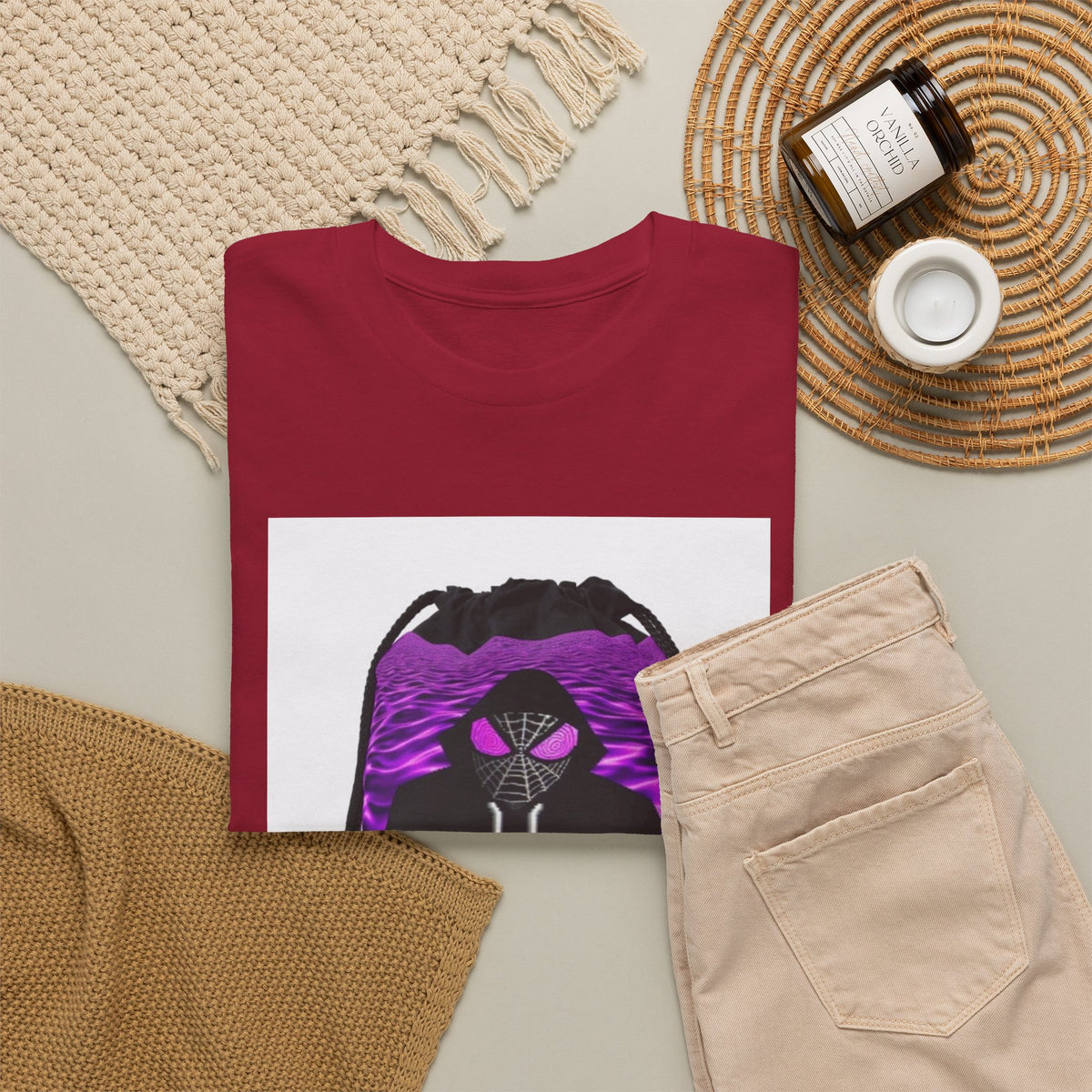 Spider-Hoodie Character Sipping Purple Drank Tee