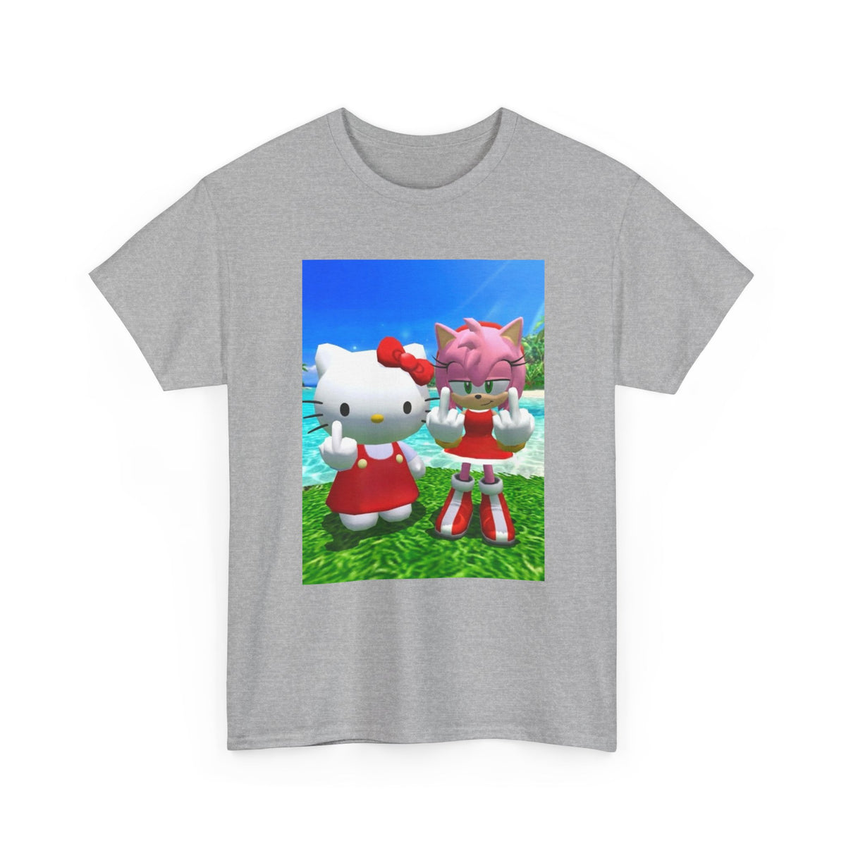 Hello Kitty and Amy Flipping Off Tee