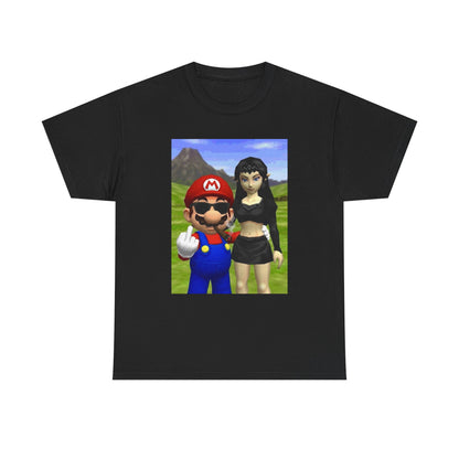 Edgy Mario & Malon Flipping Off Tee