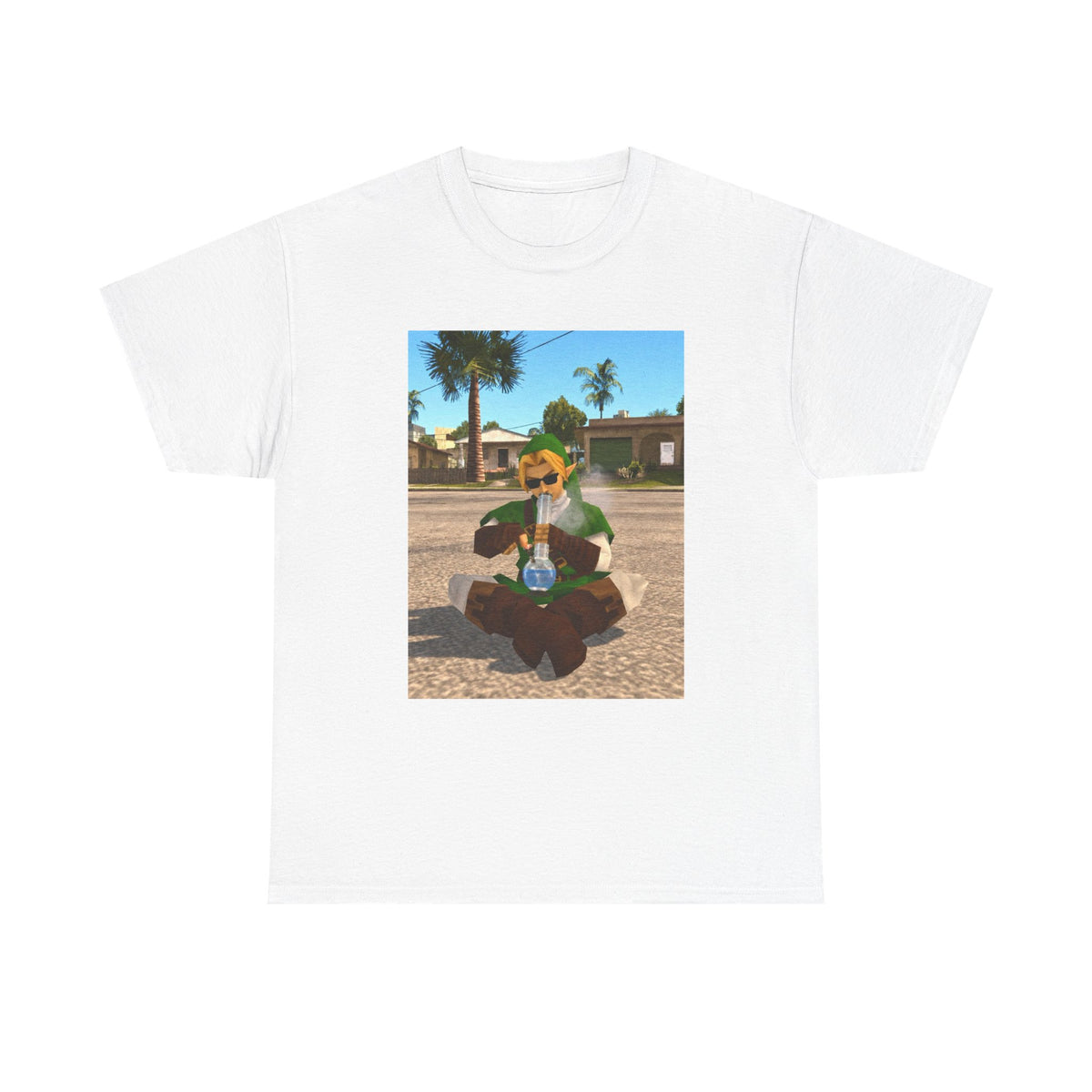 Stoner Link Taking A Bong Hit Tee