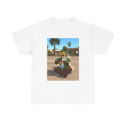 Stoner Link Taking A Bong Hit Tee