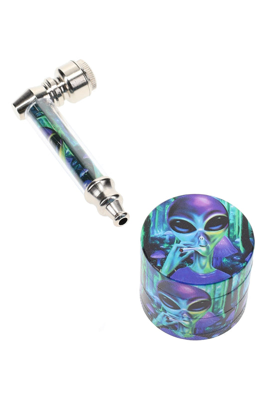 Metal Pipe & 4-Part Metal Grinder Gift Set – 1½″