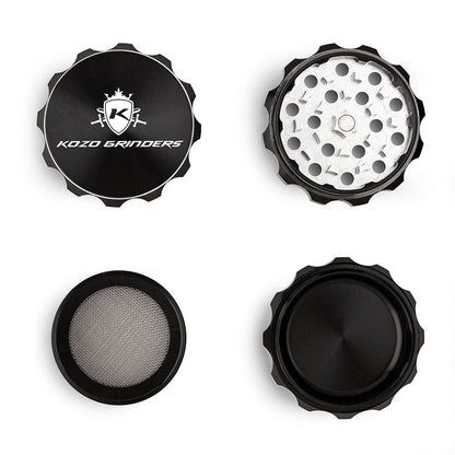 Kozo 2" 4-Piece Aluminum Grinder with Kief Catcher