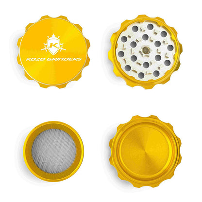 Kozo 2" 4-Piece Aluminum Grinder with Kief Catcher