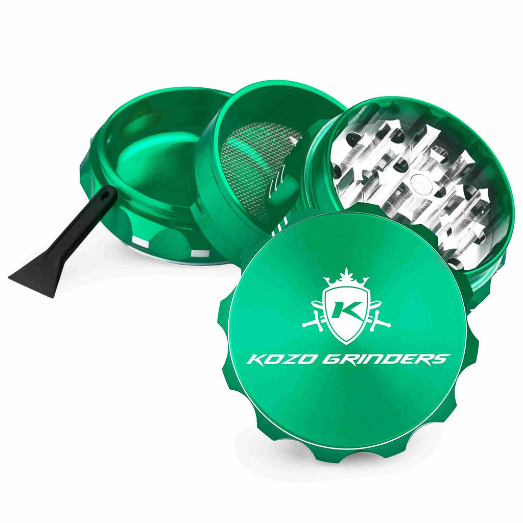 Kozo 2" 4-Piece Aluminum Grinder with Kief Catcher