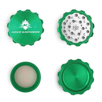 Kozo 2" 4-Piece Aluminum Grinder with Kief Catcher