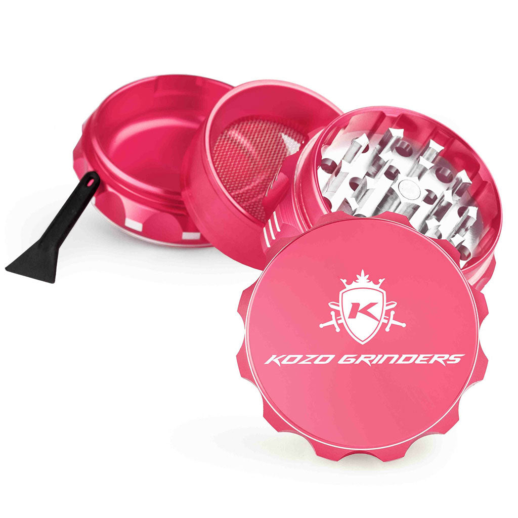Kozo 2" 4-Piece Aluminum Grinder with Kief Catcher