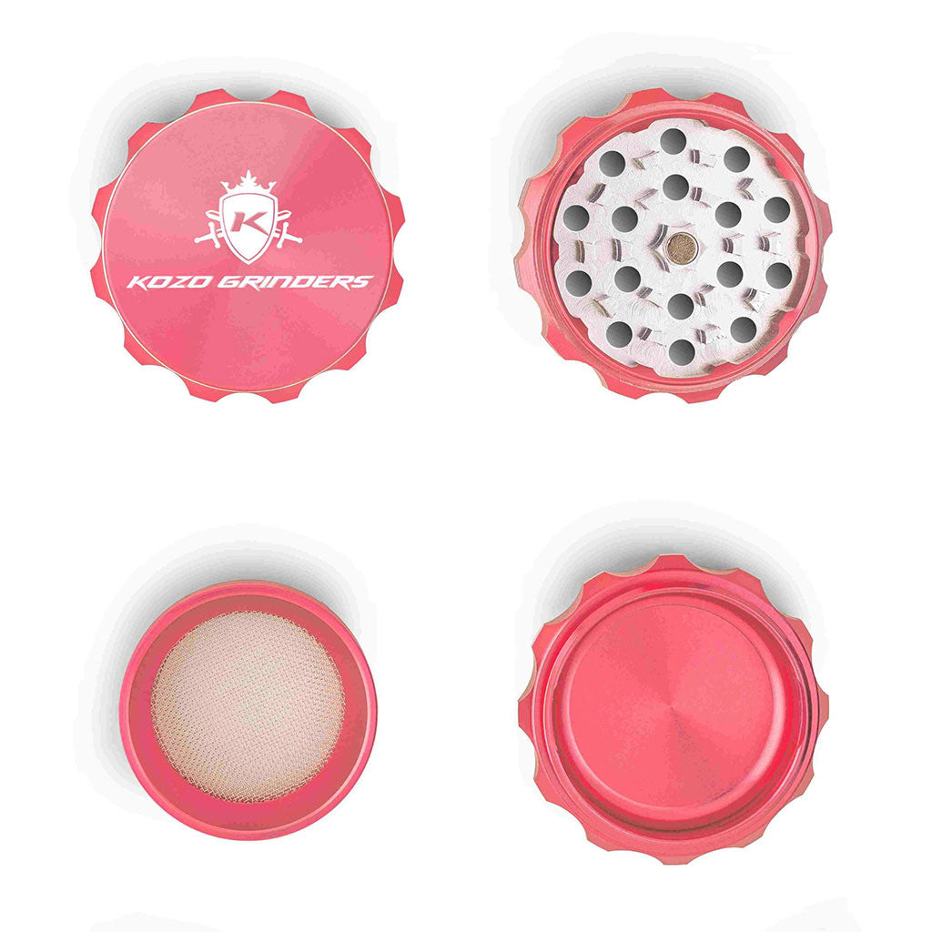 Kozo 2" 4-Piece Aluminum Grinder with Kief Catcher