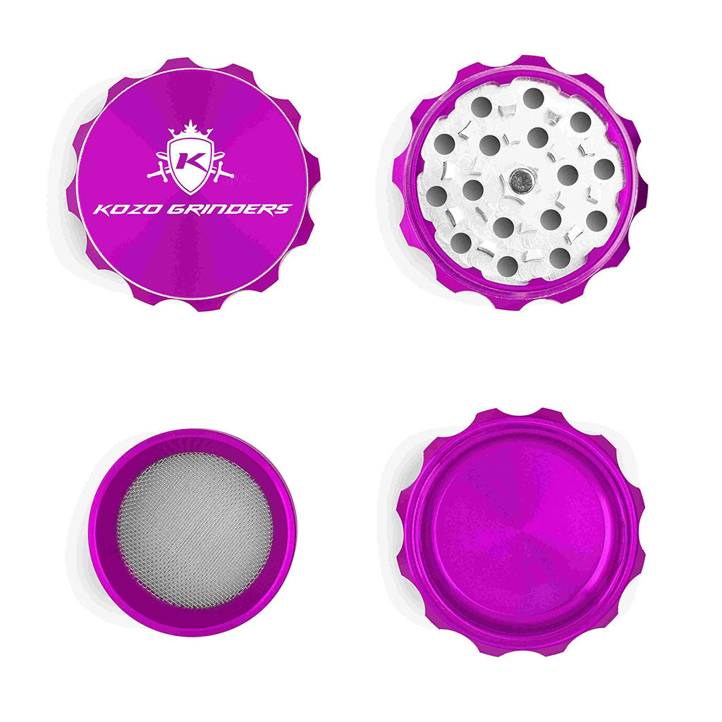 Kozo 2" 4-Piece Aluminum Grinder with Kief Catcher