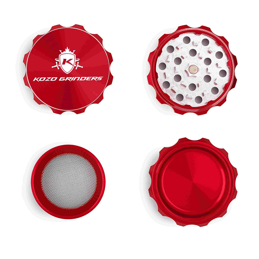 Kozo 2" 4-Piece Aluminum Grinder with Kief Catcher