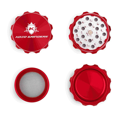 Kozo 2" 4-Piece Aluminum Grinder with Kief Catcher