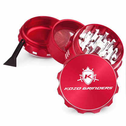 Kozo 2" 4-Piece Aluminum Grinder with Kief Catcher