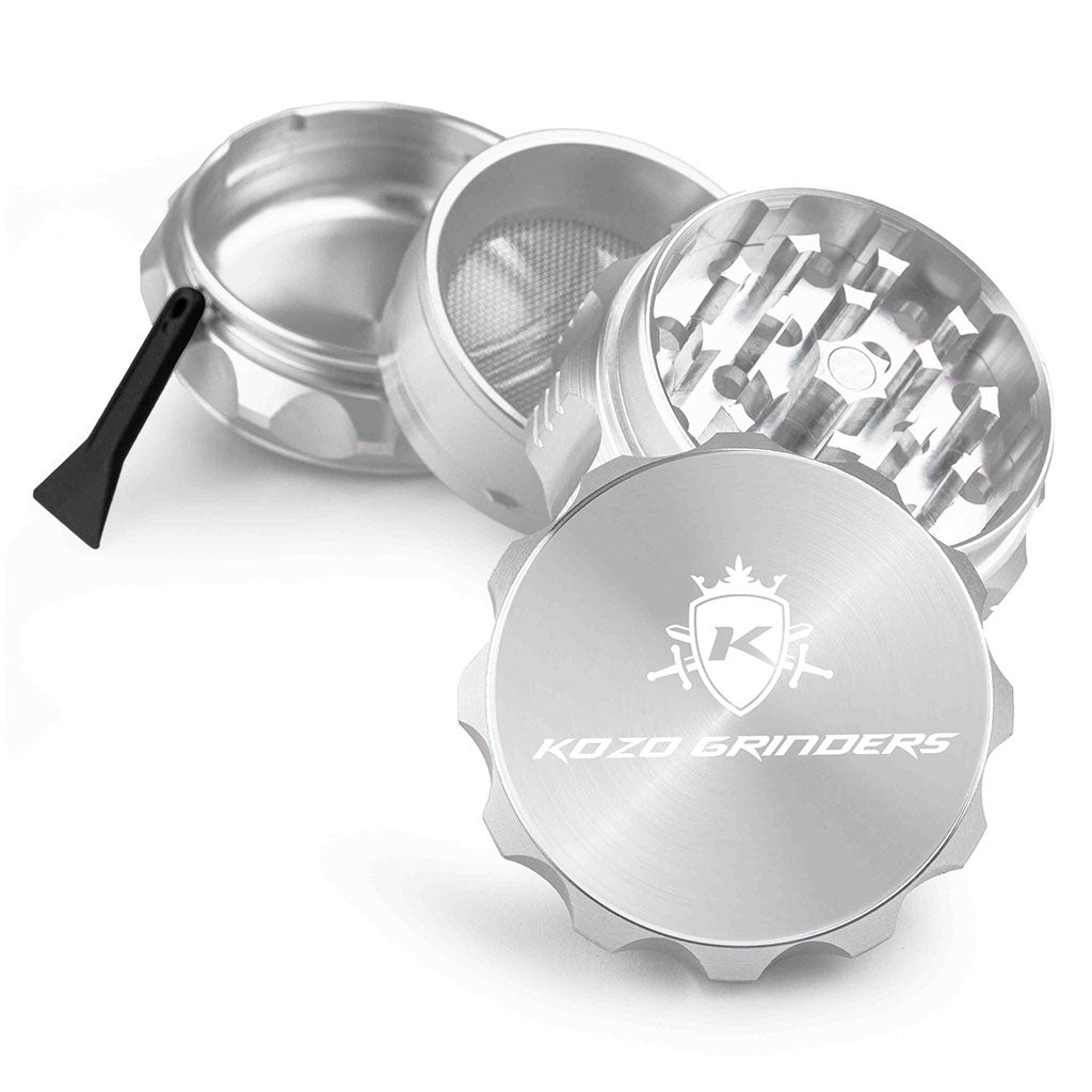 Kozo 2" 4-Piece Aluminum Grinder with Kief Catcher