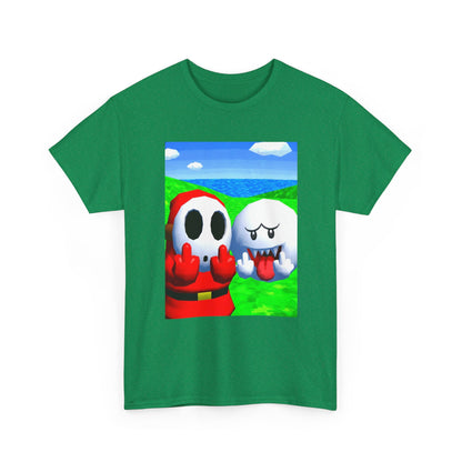 Shy Guy And Boo Flipping Off Tee (Design 5)