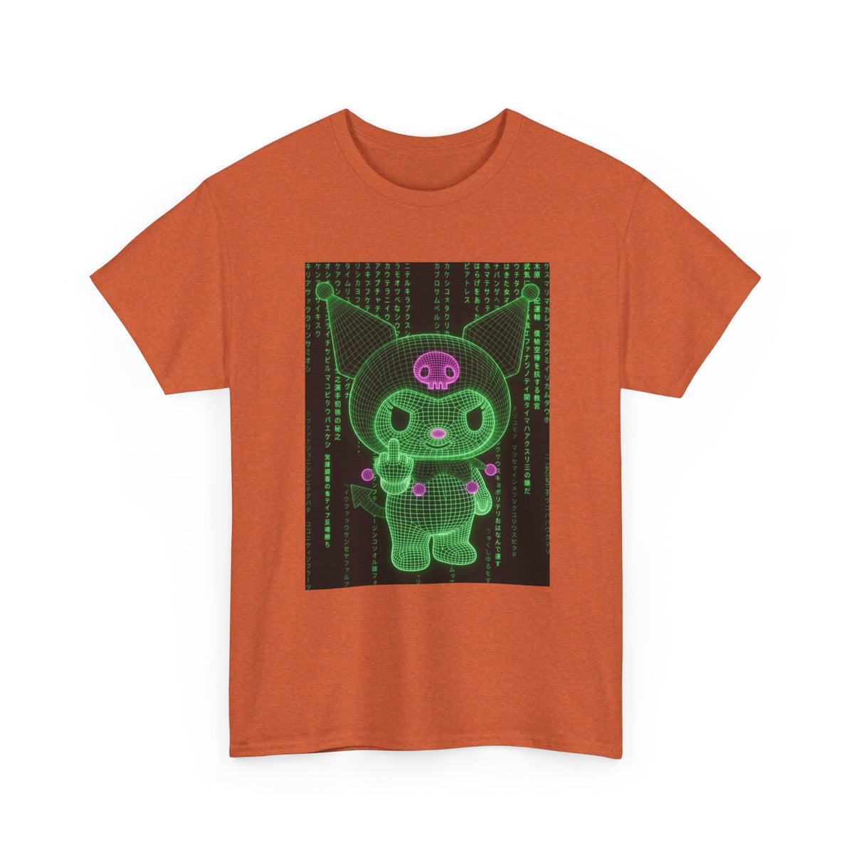 Wireframe Kuromi Flipping The Bird Tee
