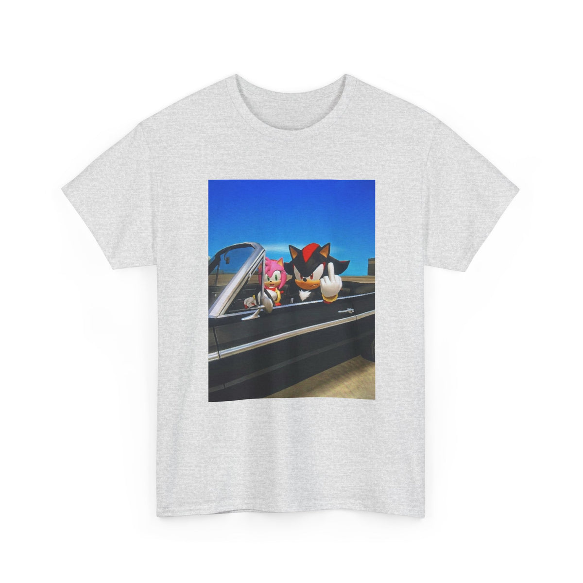 Shadow and Amy Flipping Off The World Tee