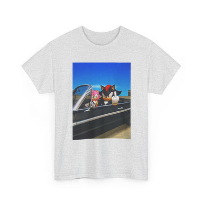 Shadow and Amy Flipping Off The World Tee