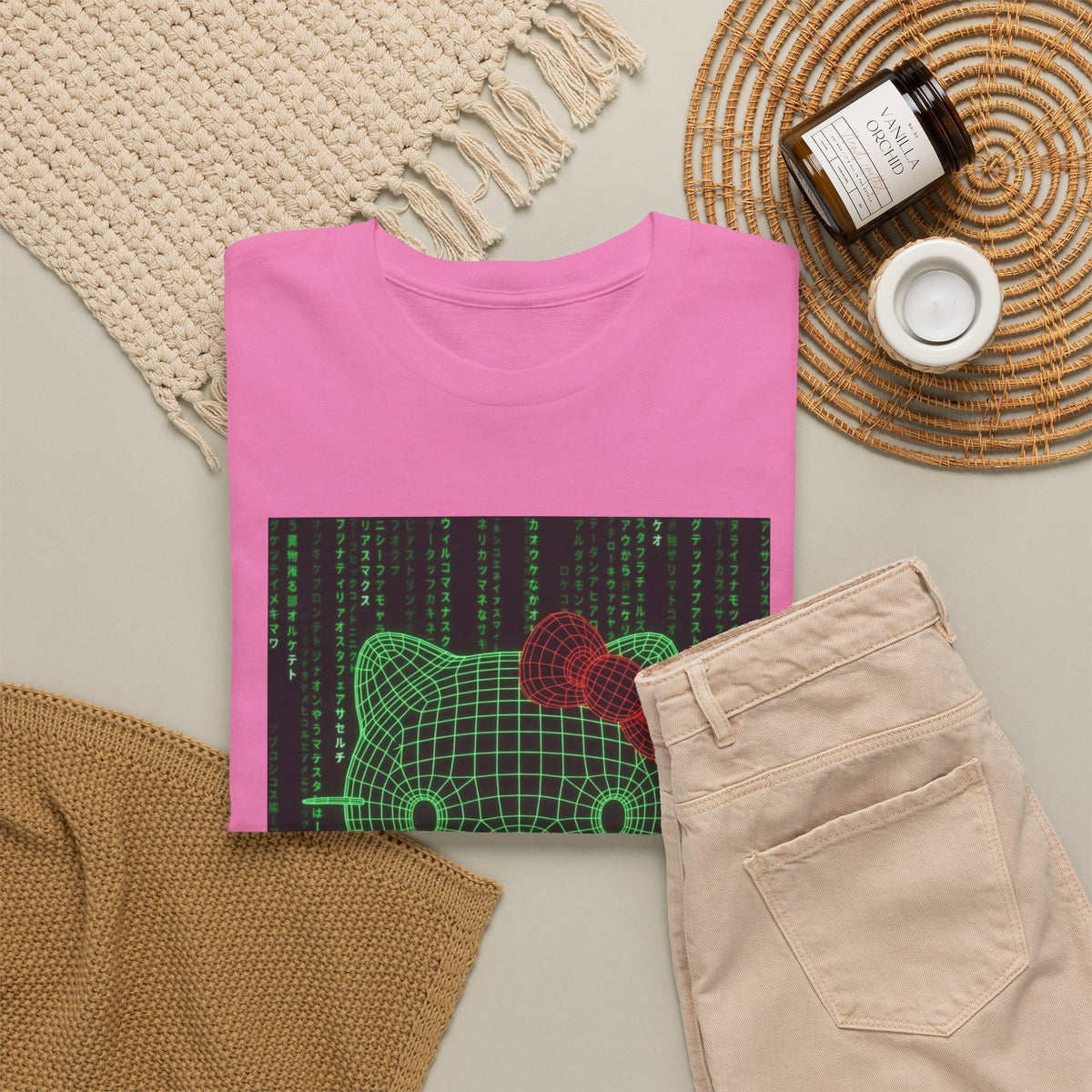 Cyber Hello Kitty Flips The Bird Tee