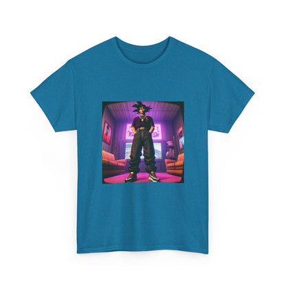 Goku Drip Standing Tall In Neon Room