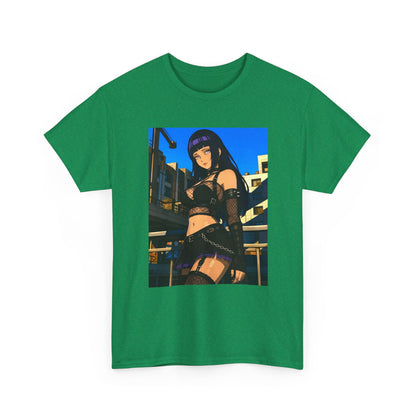 Gothic Anime Girl Staring Cityscape Tee