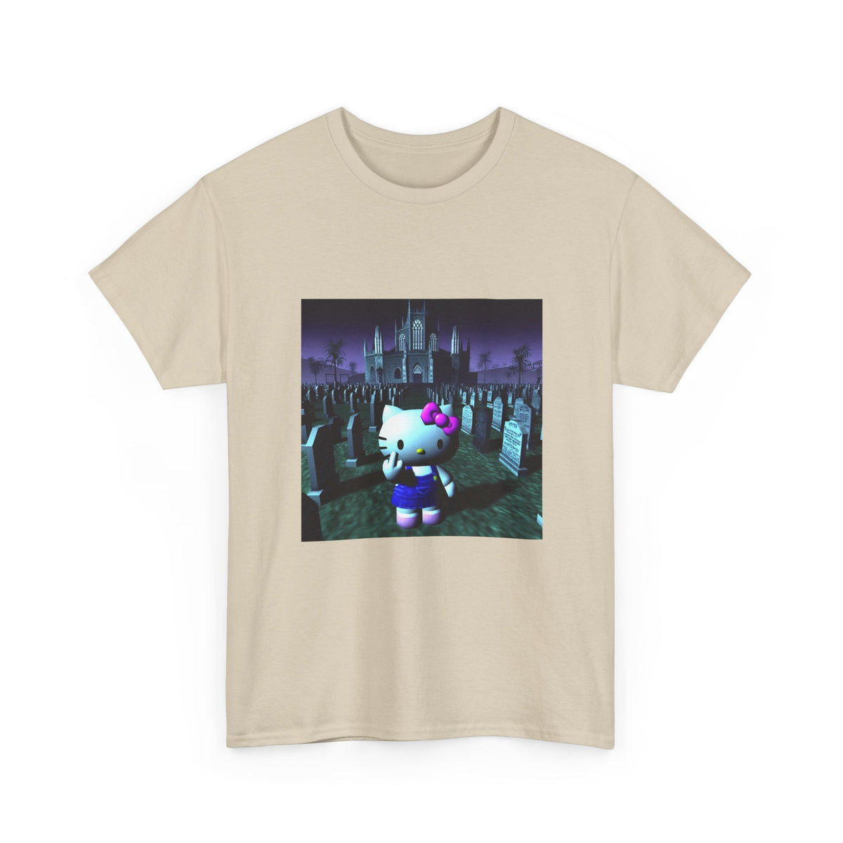 Cute Cat Flipping Off In Cemetery
