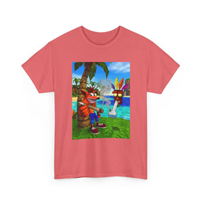 Crash Bandicoot Smoking With Aku Aku Tee