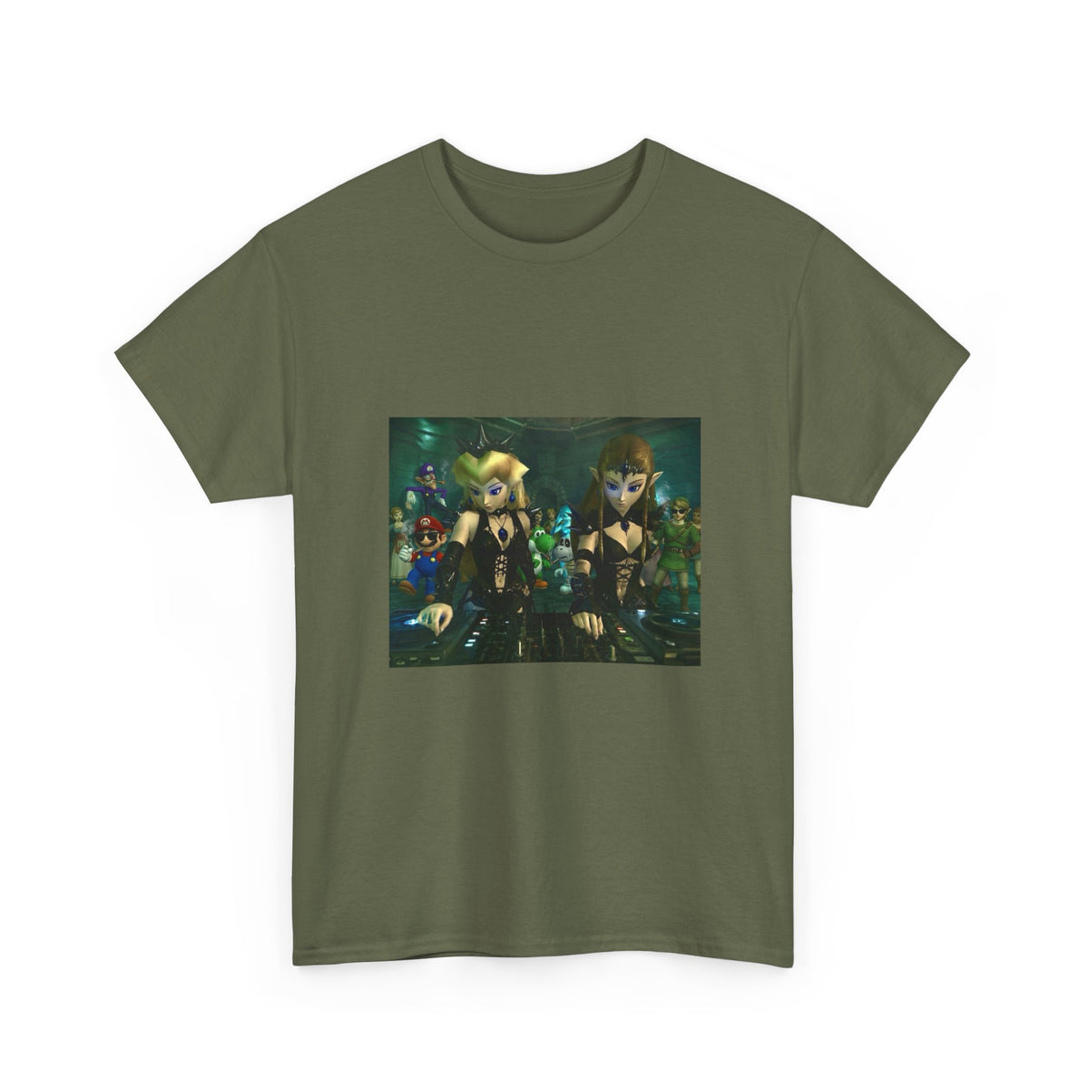 Princess Peach and Zelda DJing with Friends Tee