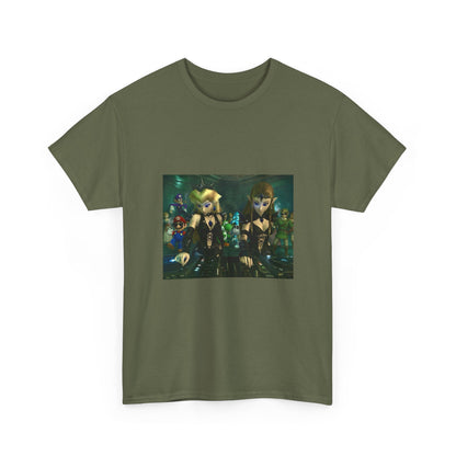Princess Peach and Zelda DJing with Friends Tee