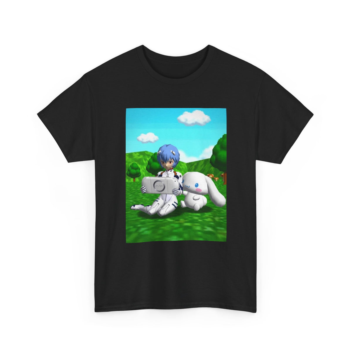 Rei Ayanami Gaming with Cinnamoroll Tee