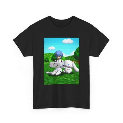 Rei Ayanami Gaming with Cinnamoroll Tee