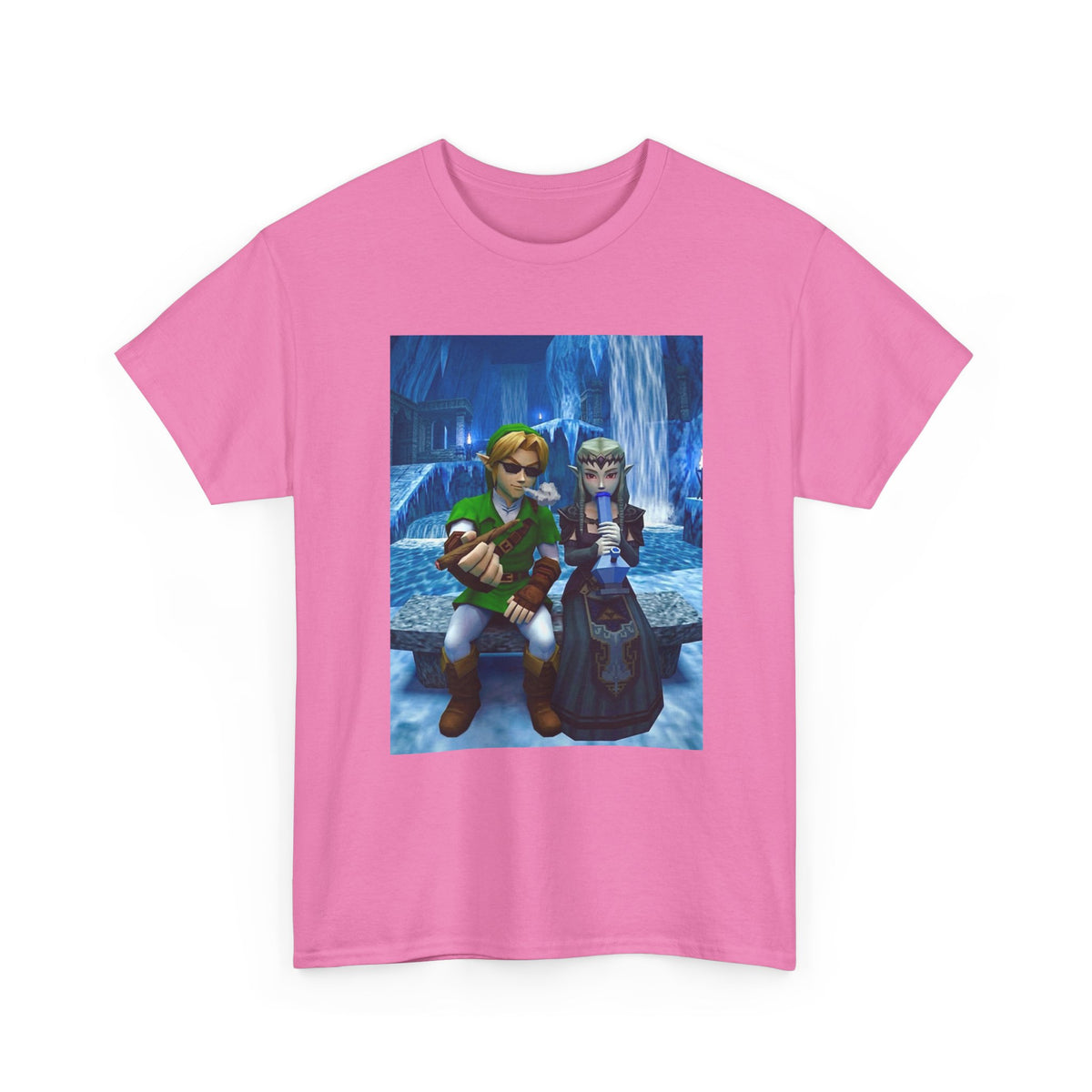 Stoner Link and Zelda Chillin' in Zora's Domain