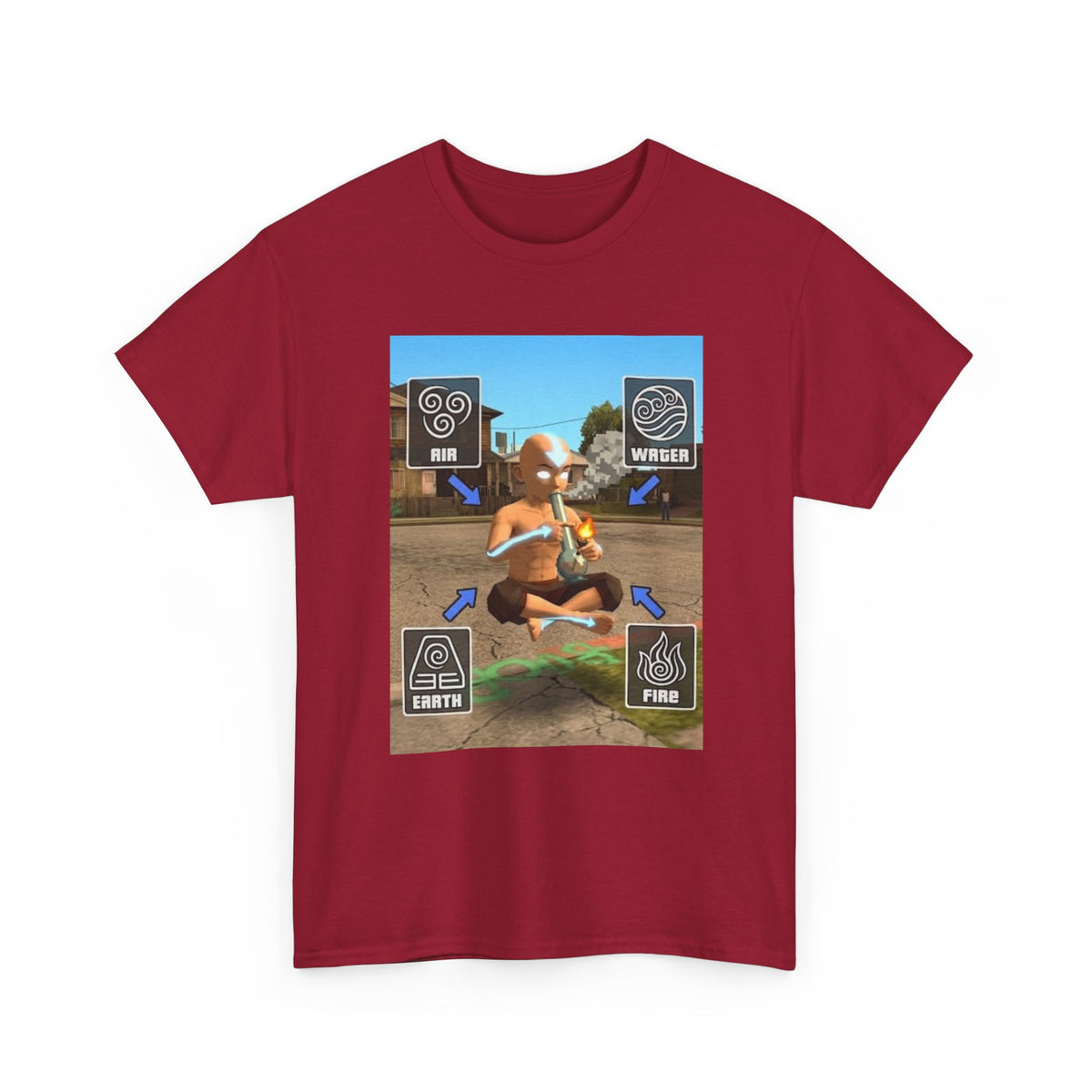 Avatar Character Floating While Smoking Bong Tee