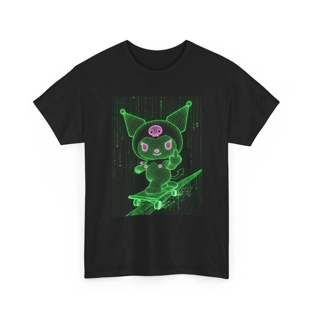 Wireframe Kuromi Skating Cyber Matrix