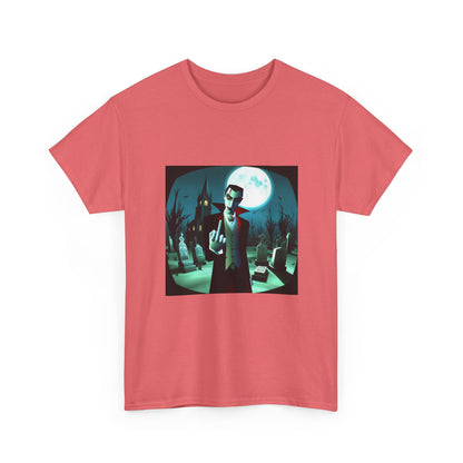 Vampire Giving The Finger In Cemetery Tee