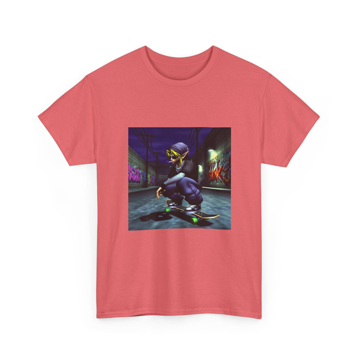 Edgy Link Skater Smoking Alley Tee