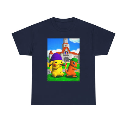 Pikachu And Charmander Chilling At Peach's Castle Tee