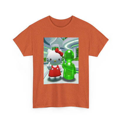 Kitty And Green Alien Flipping The Bird