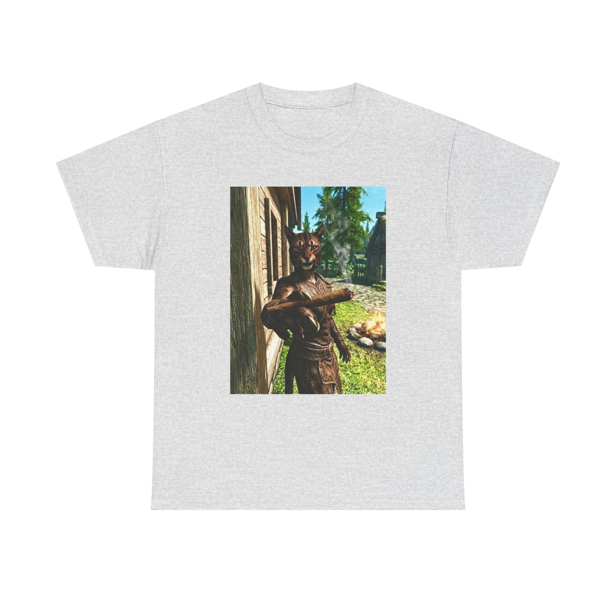 Khajiit Taking A Big Hit Tee