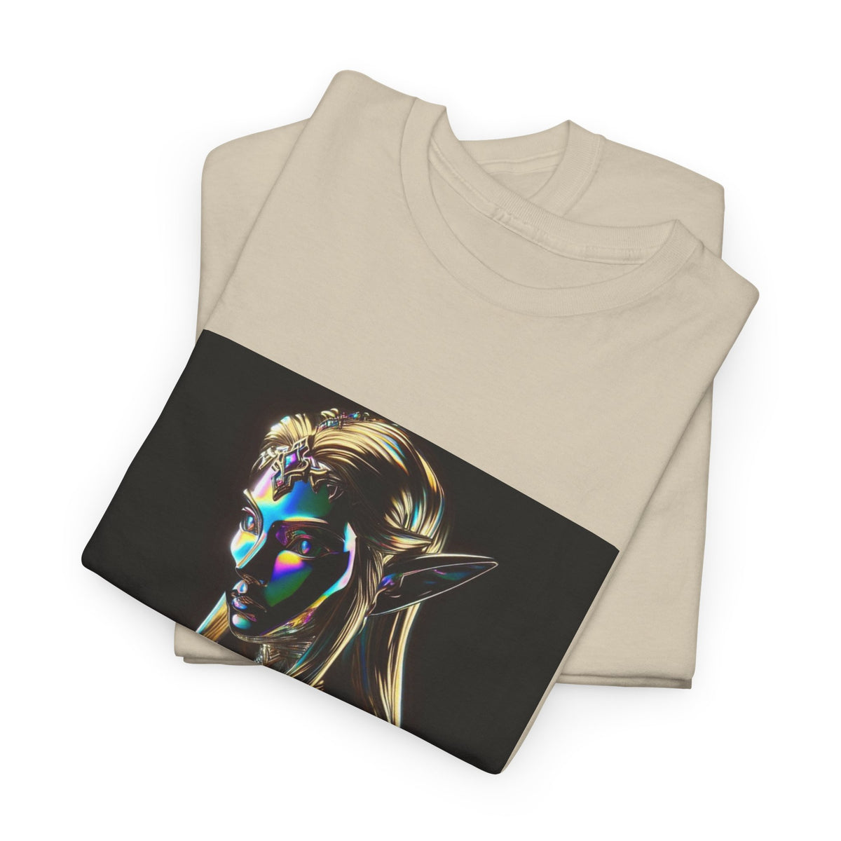 Iridescent Elven Warrior Princess Chrome Tee