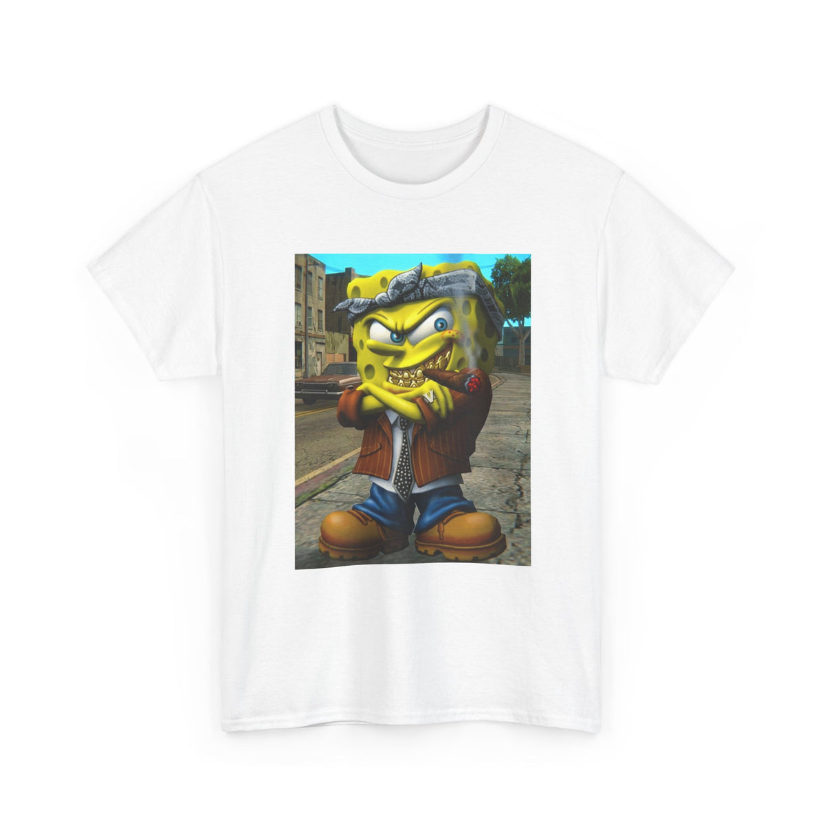 Thug Spongebob Smoking On The Streets