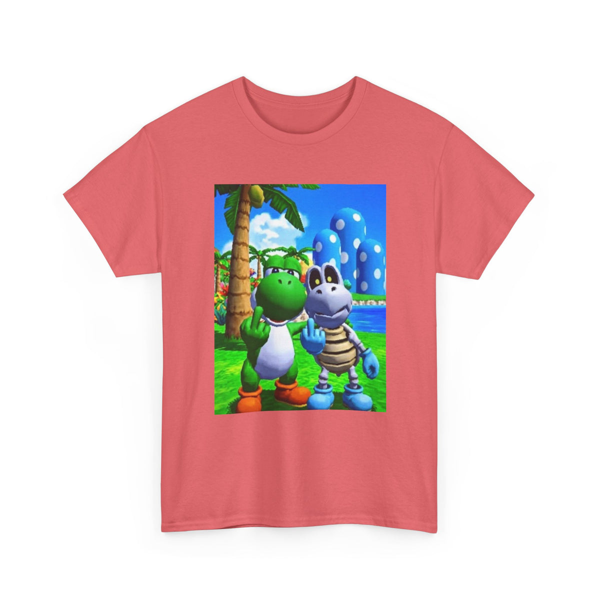 Yoshi And Dry Bones Flipping The Bird Tee (Design 6)