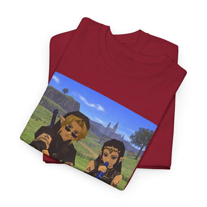 Dark Link And Dark Zelda Chilling Campfire Tee