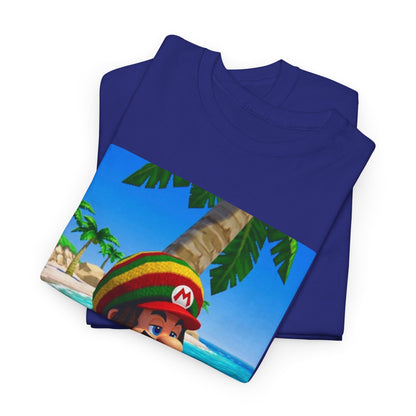 Rasta Mario Chilling On Beach Tee